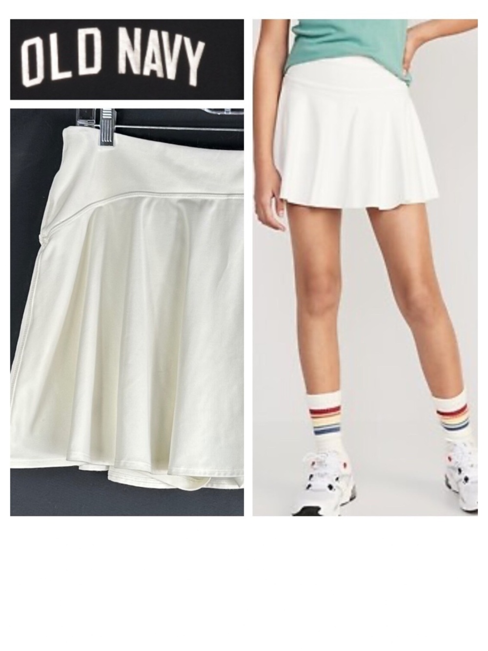 Old Navy Active Sz XL 14 16 Skort Built in Shorts High Rise Power Soft White